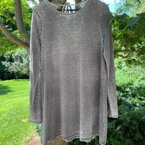 soft gray flowy topshop dress